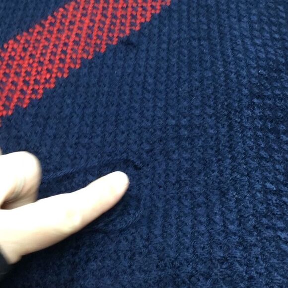 Something Navy Quad Scarf (B12) - Picture 7 of 9